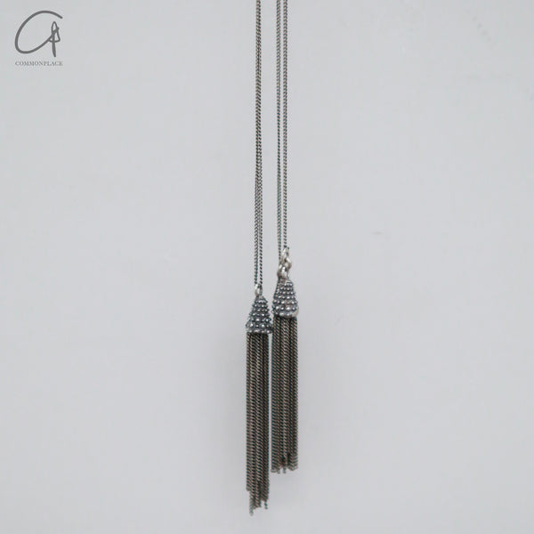 GOTI Tassel Necklace 925 Silver Italy GT-CN245-0 CN196